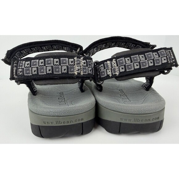 LL Bean Men's 4-point Sports Sandal, Black & Grey Geometric, 11 M - Picture 4 of 9
